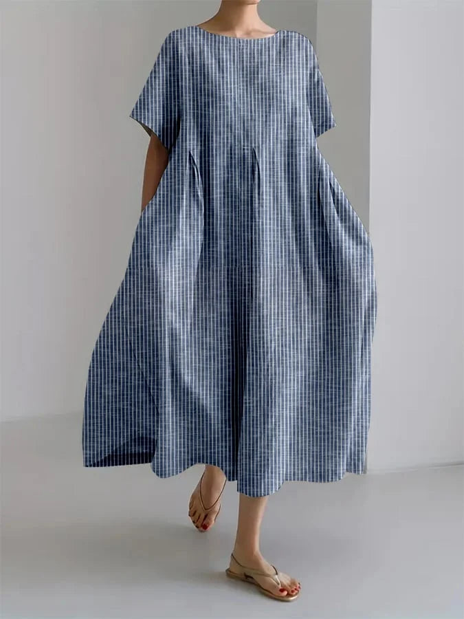 BIANCA | Long casual dress with a comfortable fit and retro style for everyday wear