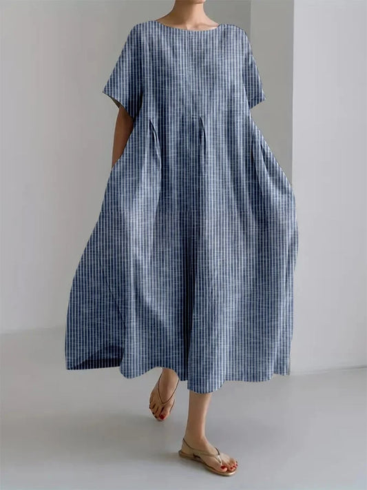 BIANCA | Langes Freizeitkleid mit bequemem Schnitt und Retro-Stil für jeden Tag