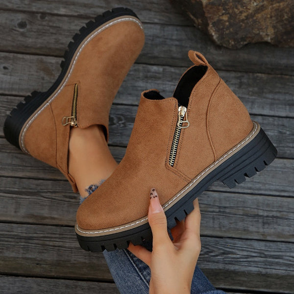 WW | klassische Leder-Stiefeletten für Damen