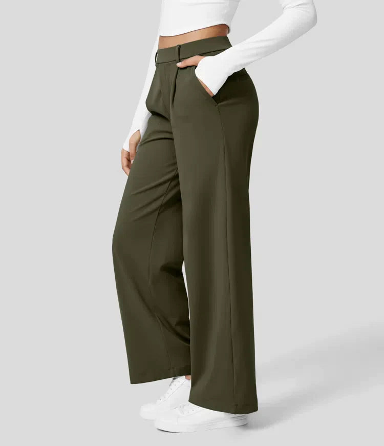 WW | Damenhose mit weitem Bein - High Waist, Business & Casual geeignet