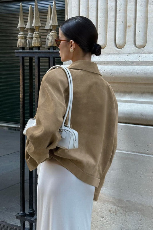 WW | Wildleder Relaxed Fit Jacke