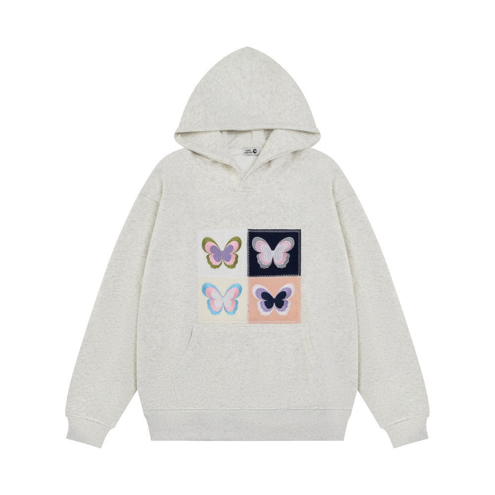 WW | Hoodie with embroidered butterfly patch