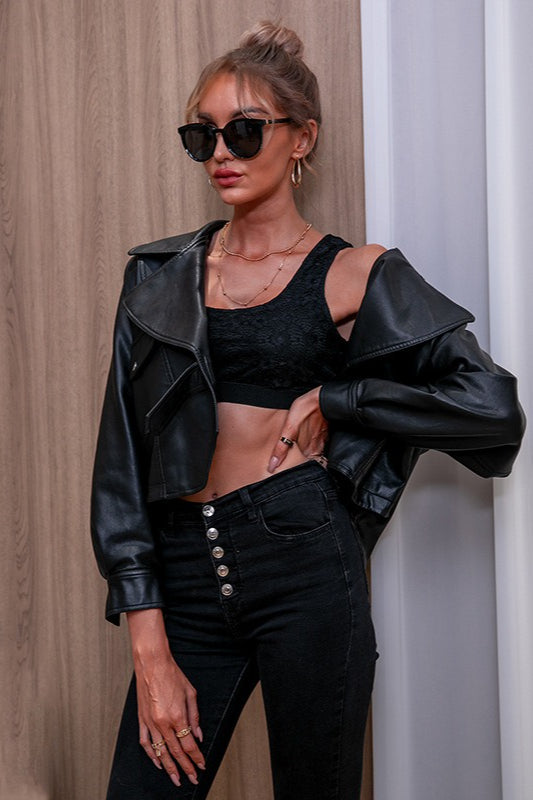 WW | Leather Long-Sleeve Jacket
