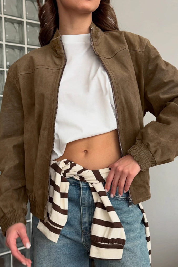 WW | Khaki Wildlederjacke