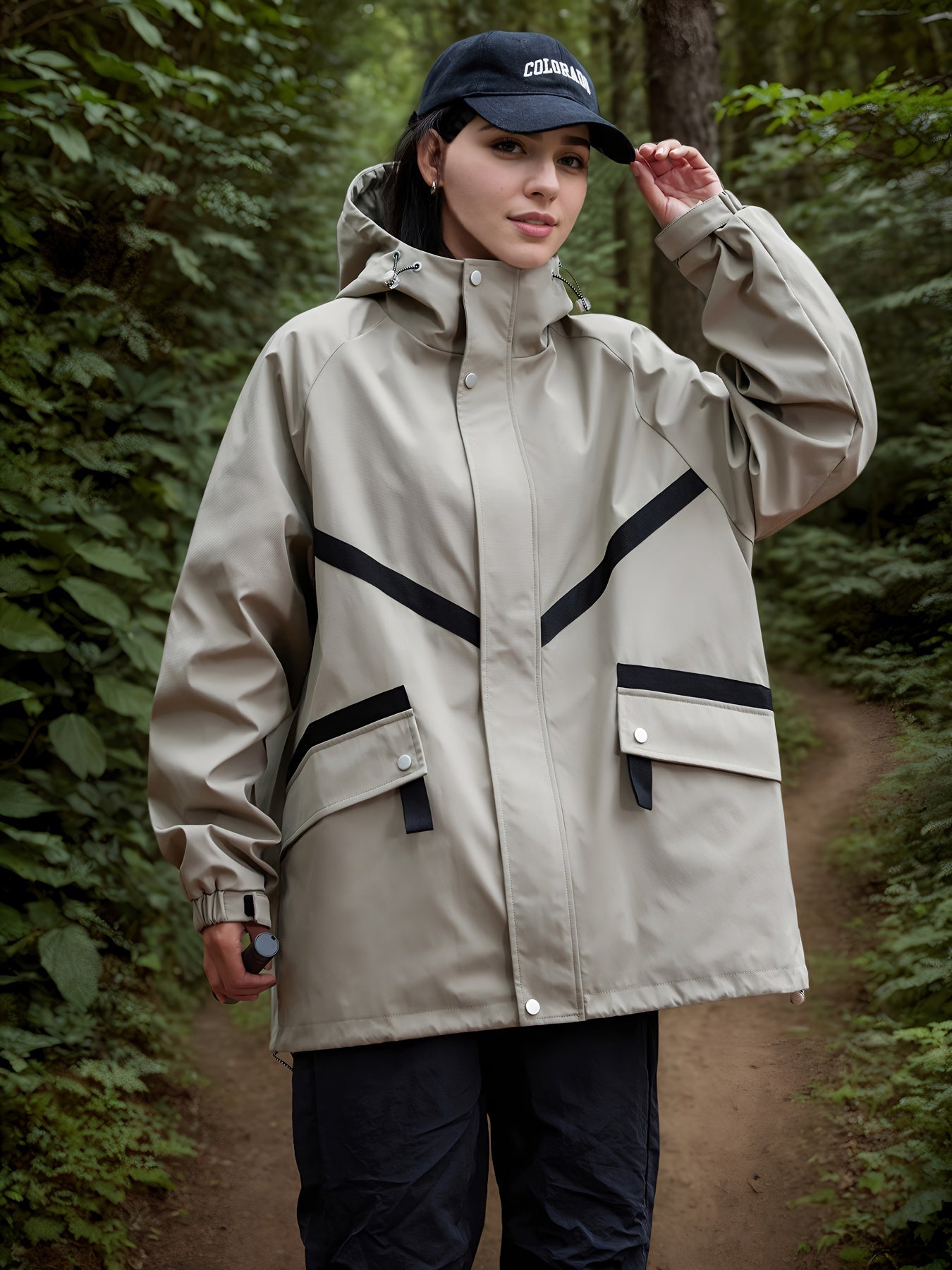 WW | Leichte Wasserdichte Jacke mit Kapuze