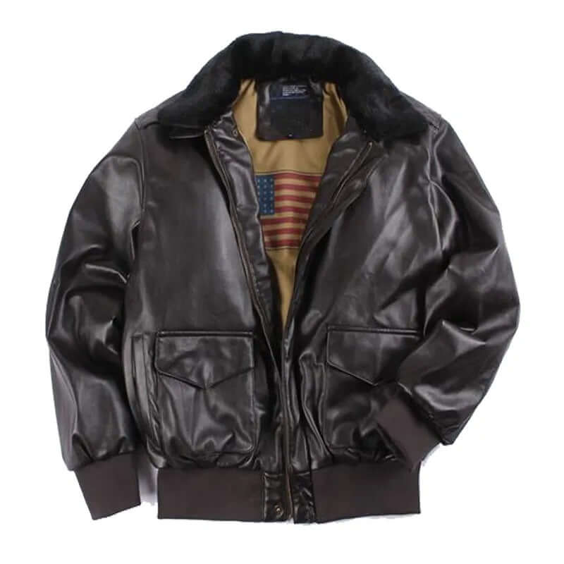 WW | Men's Leather Jacket with Practical Pockets