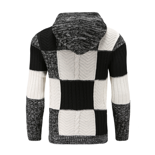 WW | Kapuze Strickdesign Patchwork Muster Bequeme Passform