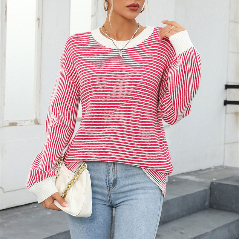 WW | Gestreifter Strickpullover für Einen Modernen Look