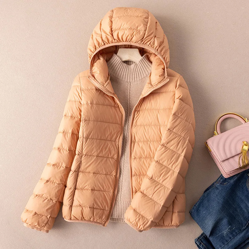 WW | Quilted Jacket Lightweight with Hood Warm Lined Casual Fit
