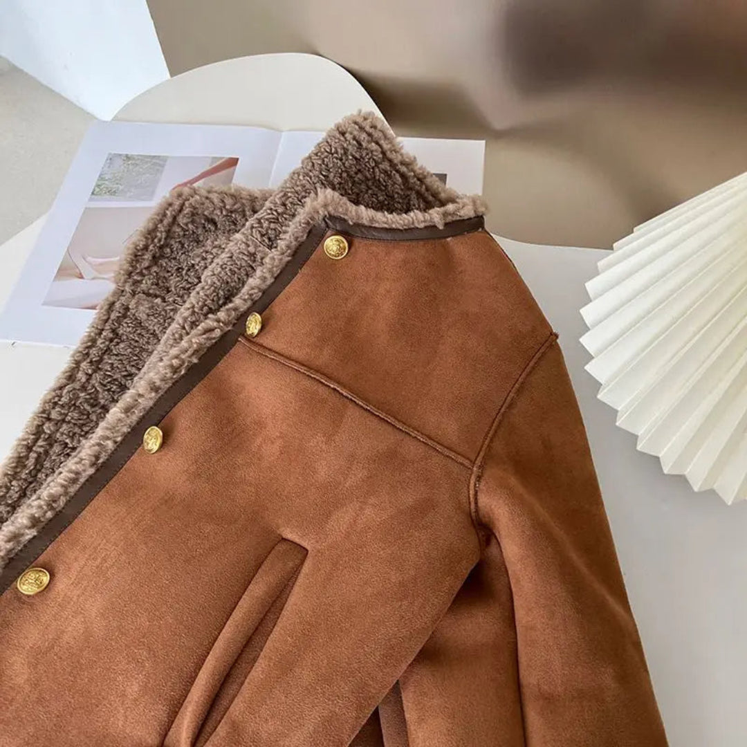 WW | Warm Faux Fur Motorcycle Jacket for Women