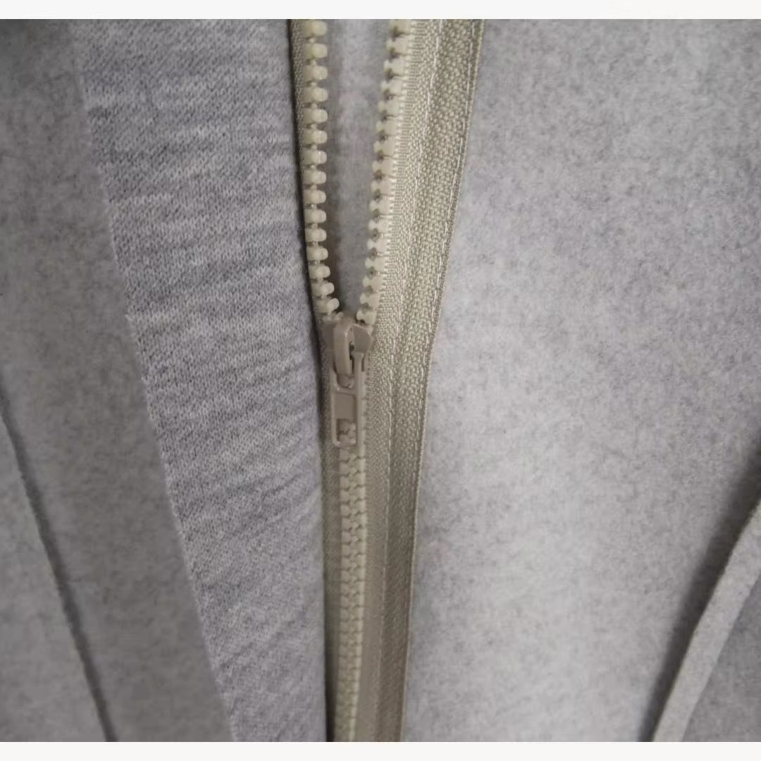 WW | Long coat with hood and open design