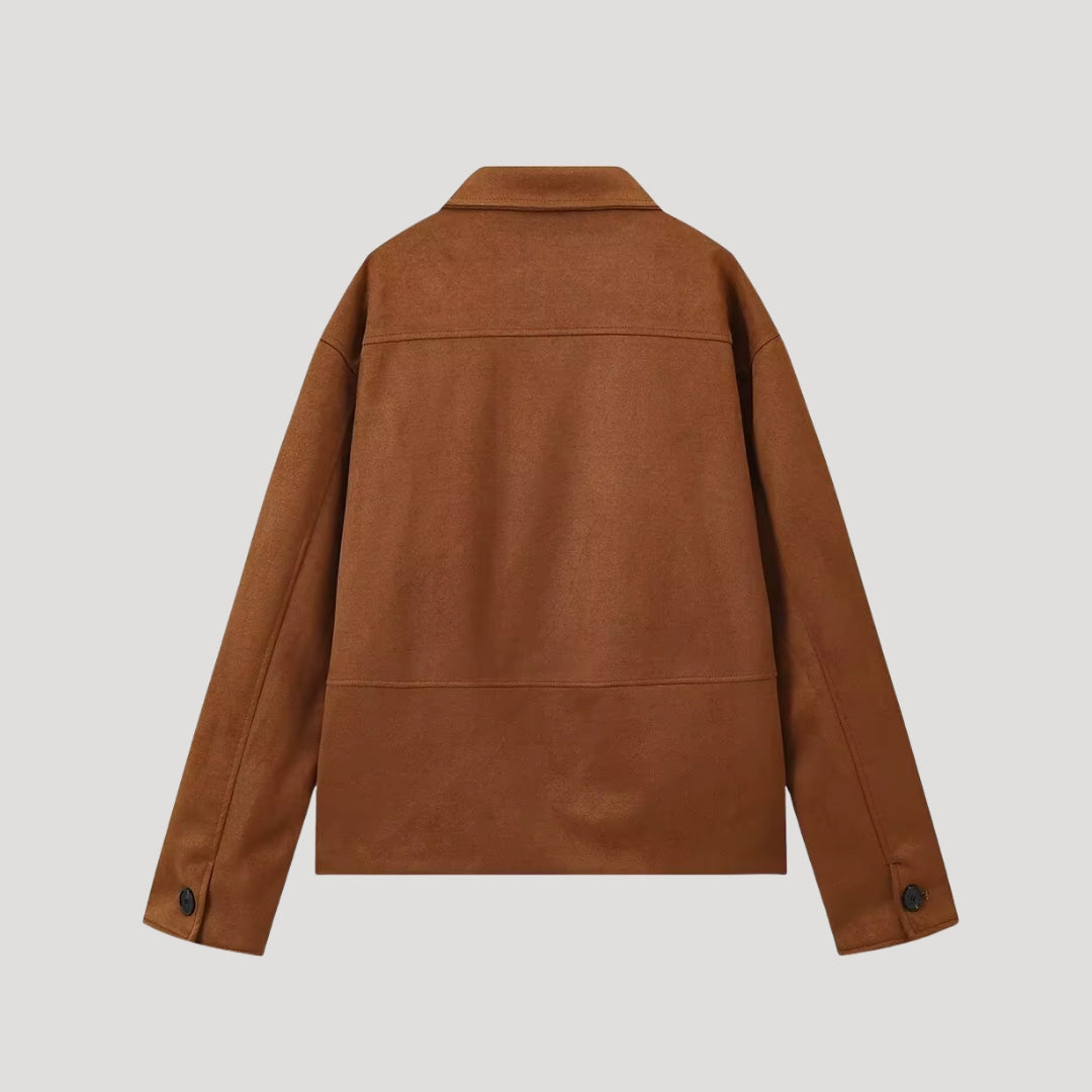 WW | Damen Wildleder Übergröße Winterjacke