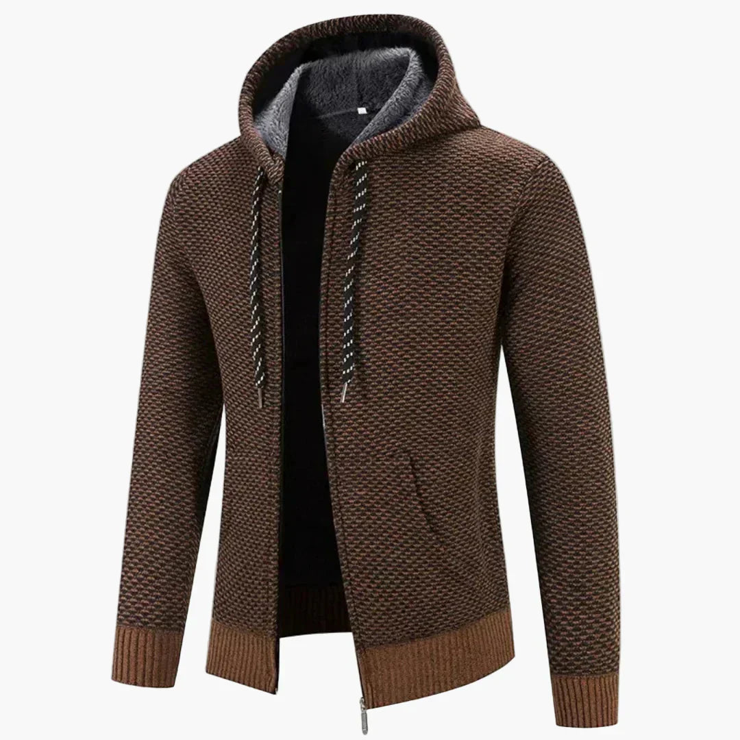 WW | Knitted Hooded Jacket for Autumn and Winter - Comfortable Casual Zip-Up Hoodie