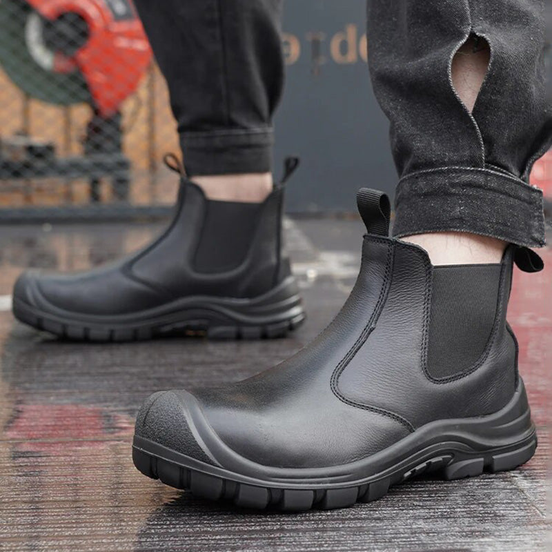 WW | Chelsea Boots Leder Elastische Einsätze Strapazierfähige Sohle Mit Gutem Grip