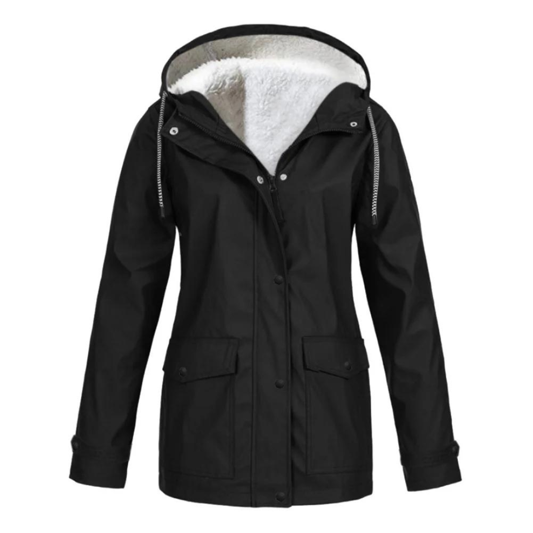 WW | Damen-Regenjacke mit Kapuze - Lange Passform