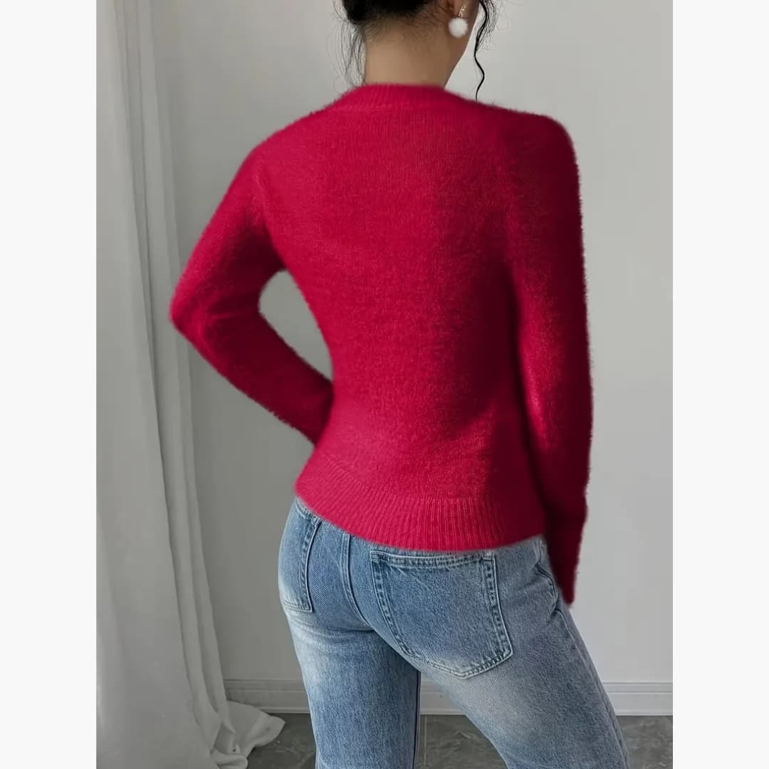 WW | Women's Crew Neck Jumper in Cozy Knit