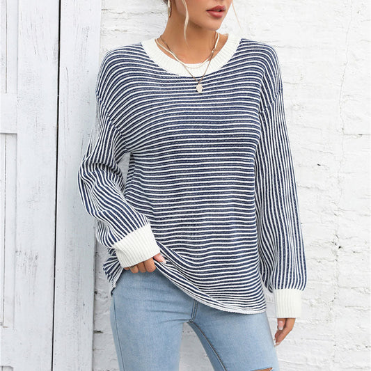 WW | Gestreifter Strickpullover für Einen Modernen Look