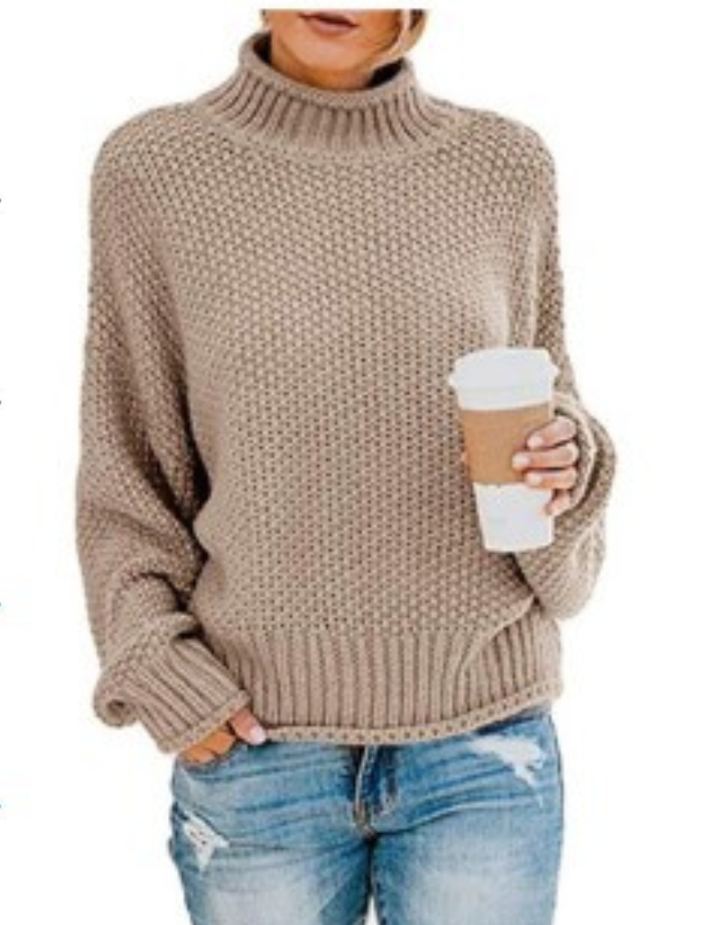 WW | Solid-colored Long-sleeved Sweater