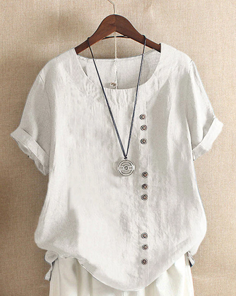 Noelle™ | Lässige Schlichte Bluse