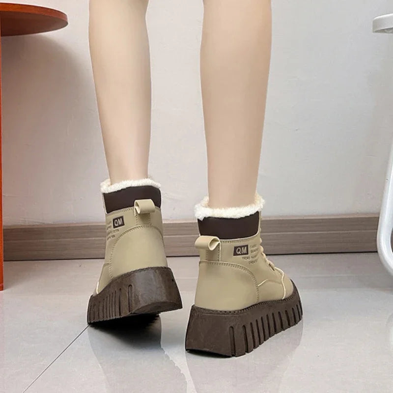 WW | Damen High Top Dicksohlen Plus Fleece Martin Stiefel