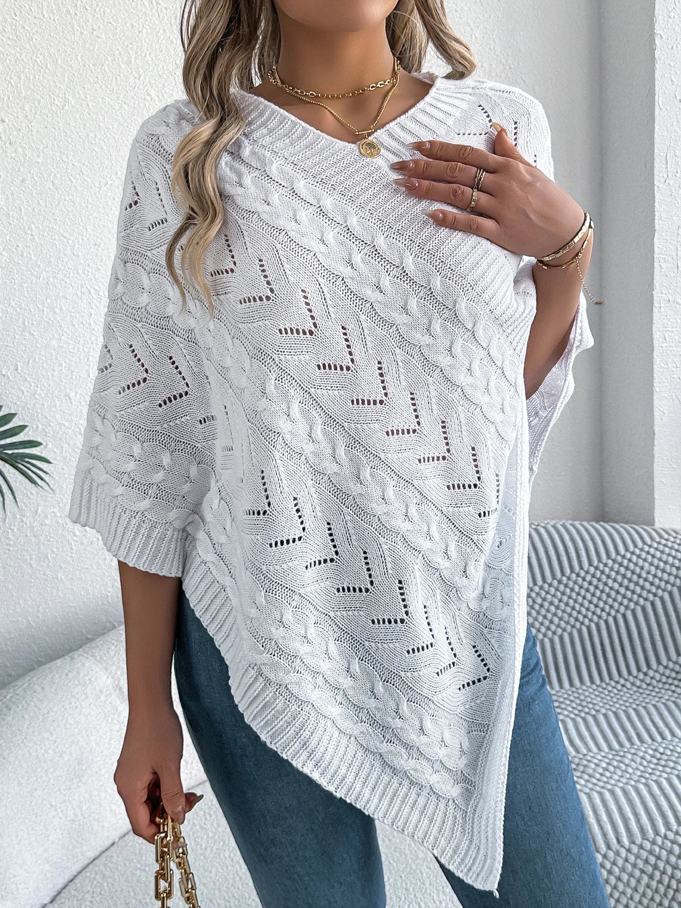 WW | Strickpullover Poncho
