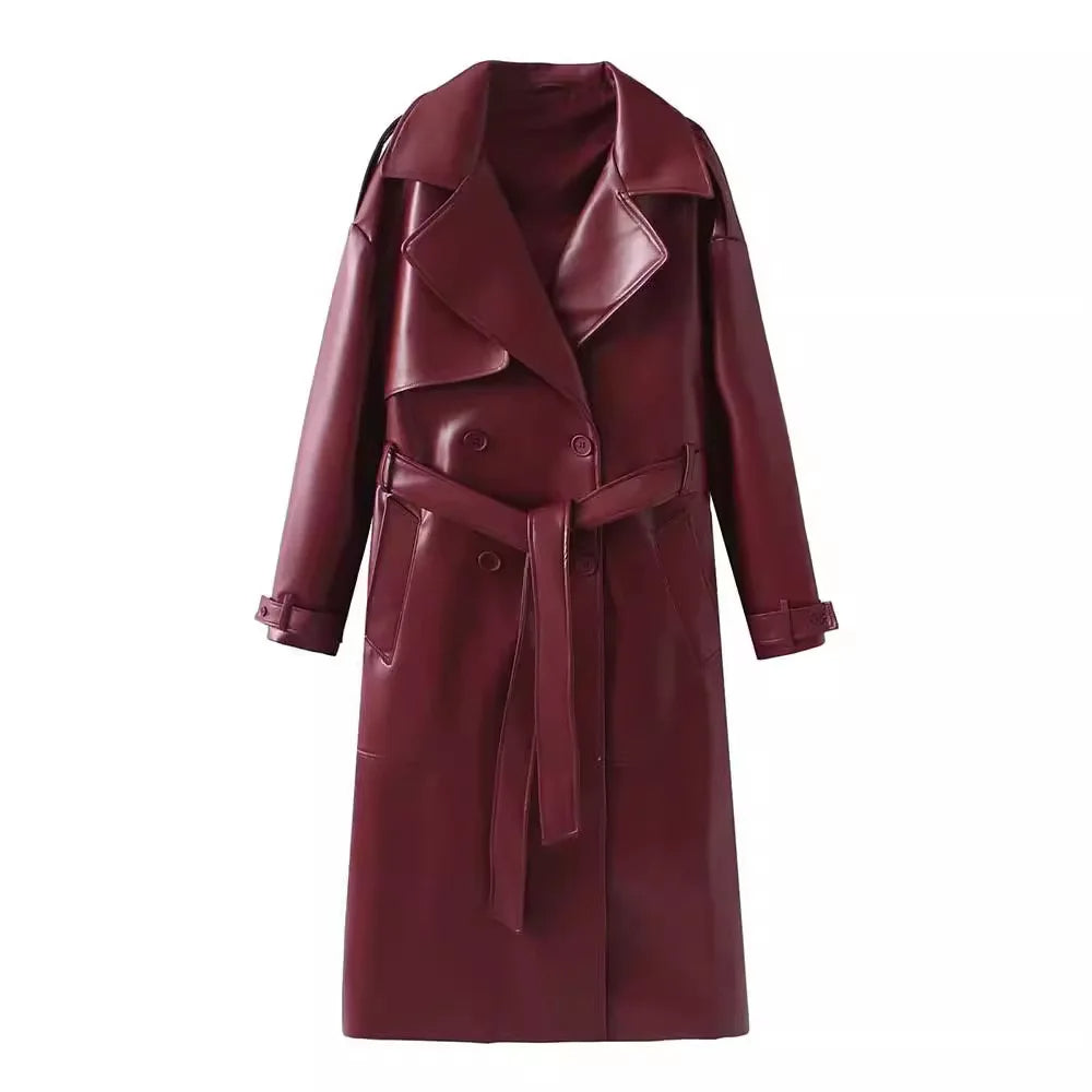 WW | Made from burgundy faux leather