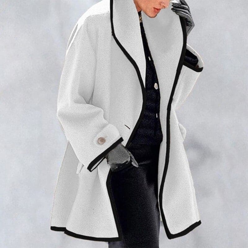 WW | Wool coat with wide collar