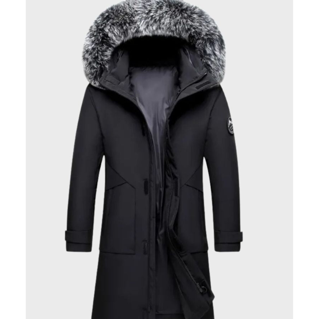 WW | Herren Winter Parka Mantel Mit Kapuzen Design Und Langer Passform