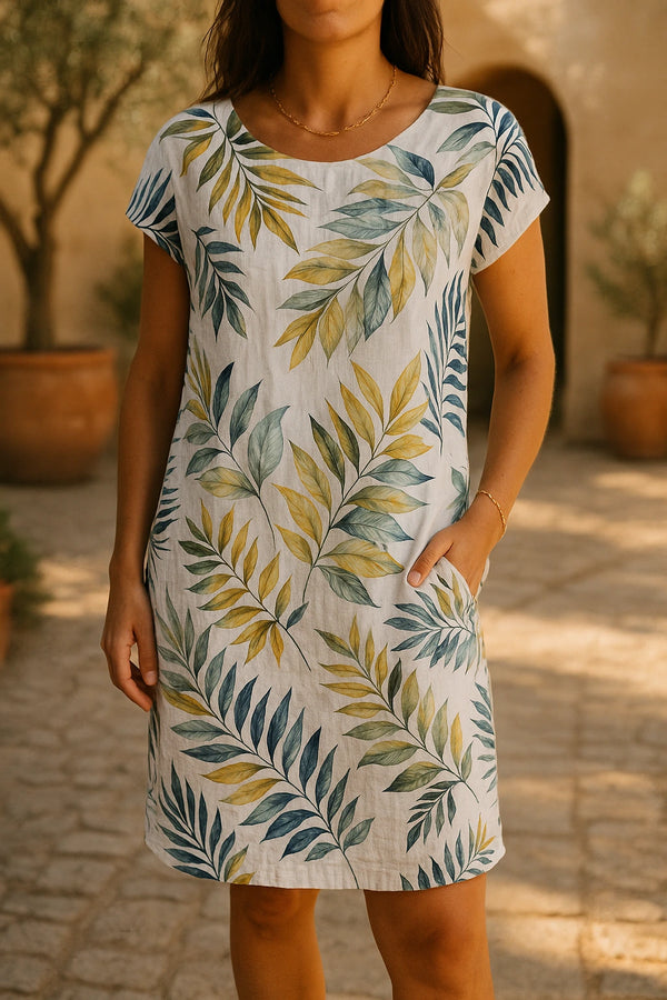 Ranya™ | Elegantes Kleid aus Baumwolle und Leinen