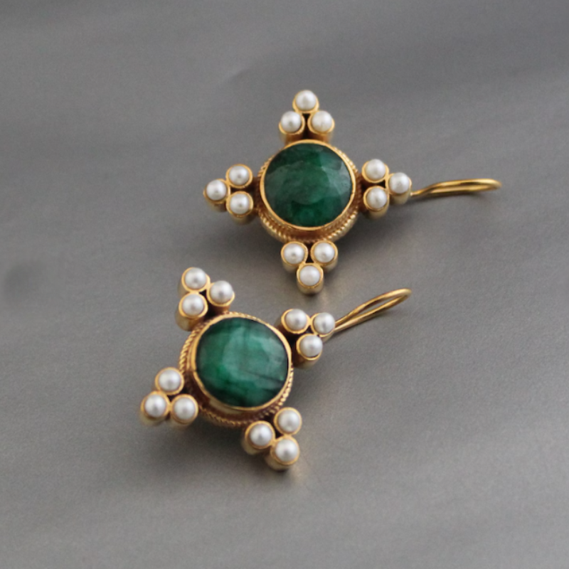 WW | Pearl Harvest Drop Earrings Gold Plated