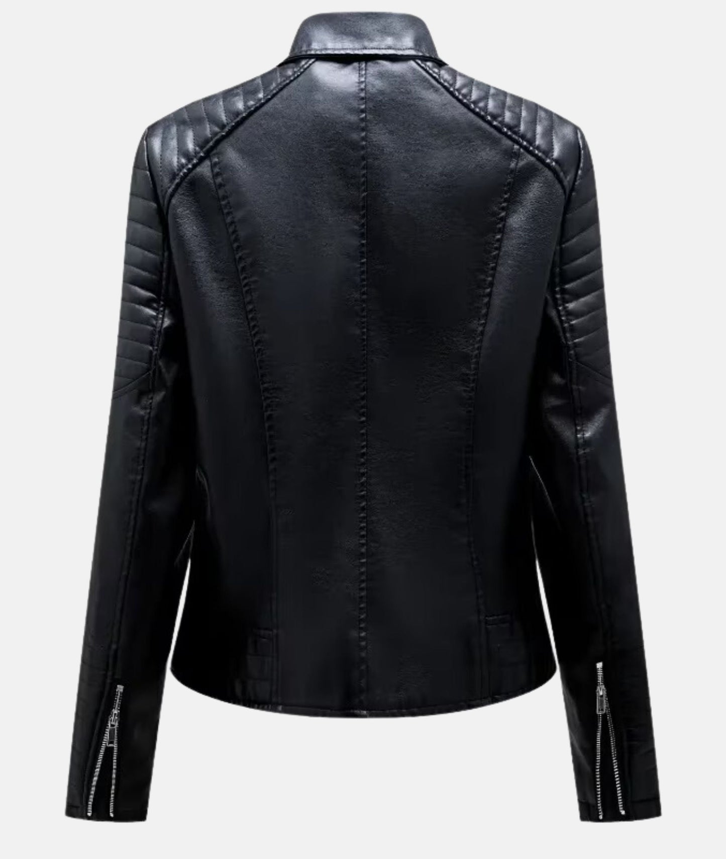 WW | Women's Leather Jacket without Hood - Stylish Biker Jacket