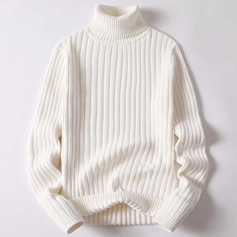 WW | Rollkragenpullover - Weiche Strickware - Rippendesign - Langärmelig Warmer Komfort