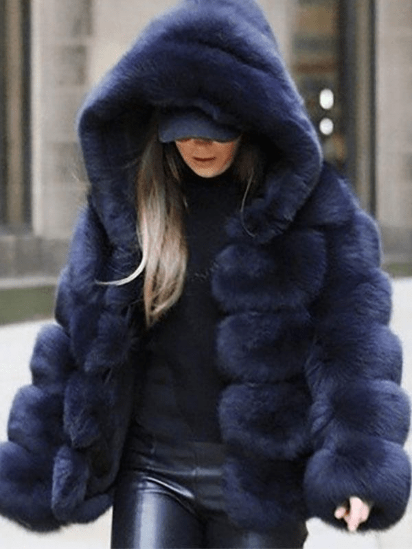 WW | Kunstfellmantel - Übergroße Kapuze - Plüsch & Warm - Winter Eleganz