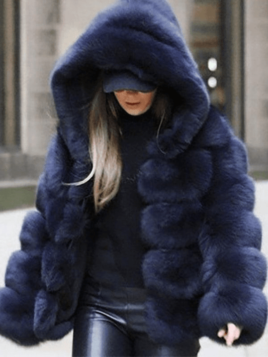 WW | Kunstfellmantel - Übergroße Kapuze - Plüsch & Warm - Winter Eleganz