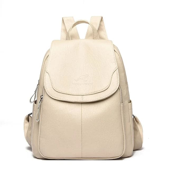 WW | Stylischer Leder-Rucksack mit Diebstahlschutz für Frauen