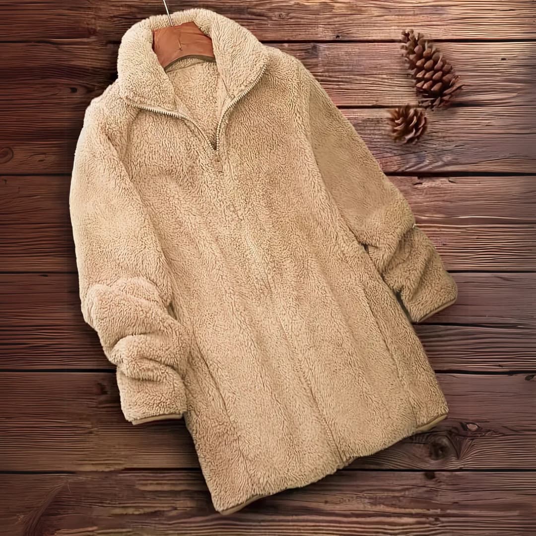 WW | Women's Teddy Zip-Up Pullover Casual Long Sleeve Winter Jacket