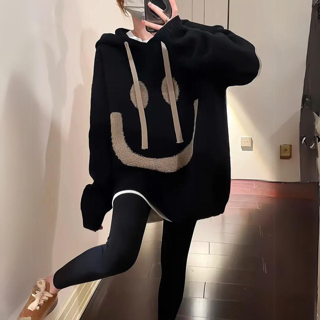 WW | Hoodie Mit Smiley-Print Für Frauen