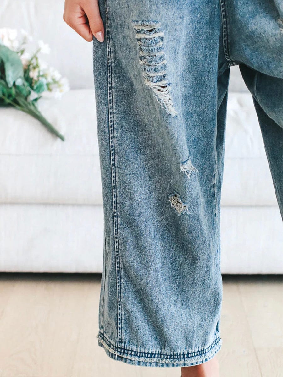 WW | Sleeveless Loose Denim Jumpsuit