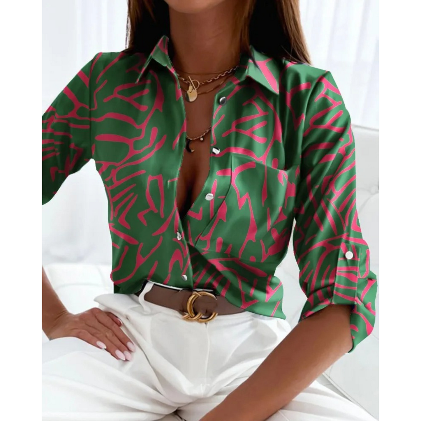WW | Elegant Women's Business Style Blouse with Lining