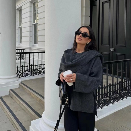 WW | Poncho mit Asymmetrischem Cape
