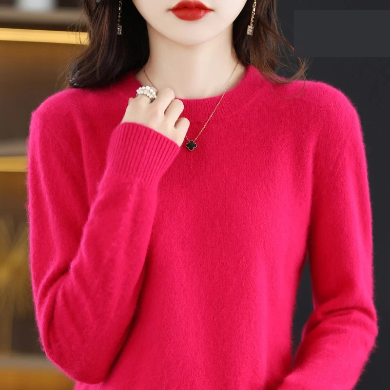 WW | Women's Cashmere Sweater Luxurious Crew Neck, Soft & Fashionable