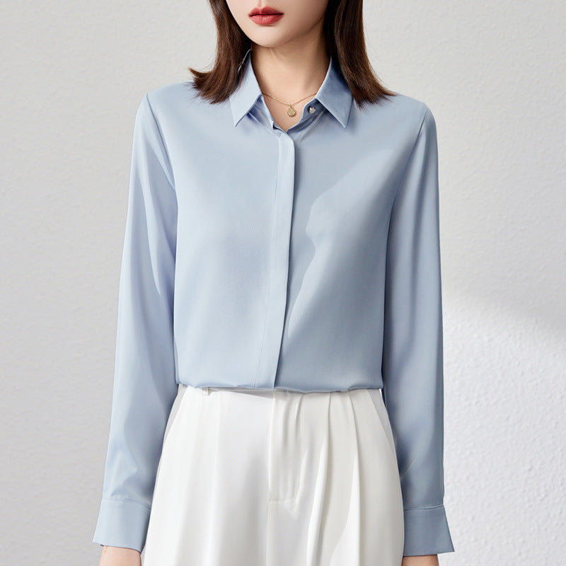 WW | Elegant satin top for women with versatile style