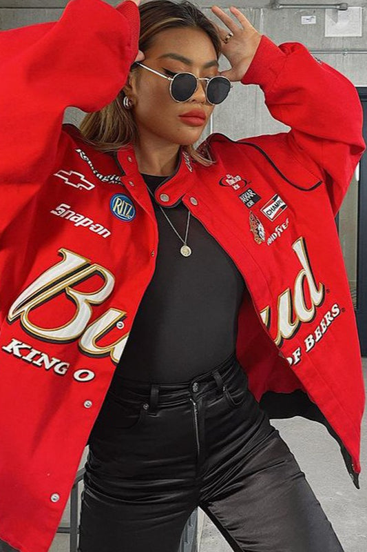 WW | Red Printed Zip Jacket