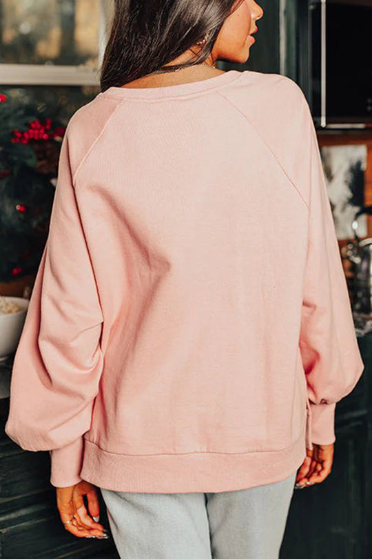 WW | Weihnachts Lebkuchenmann Pailletten Langarm Sweatshirt