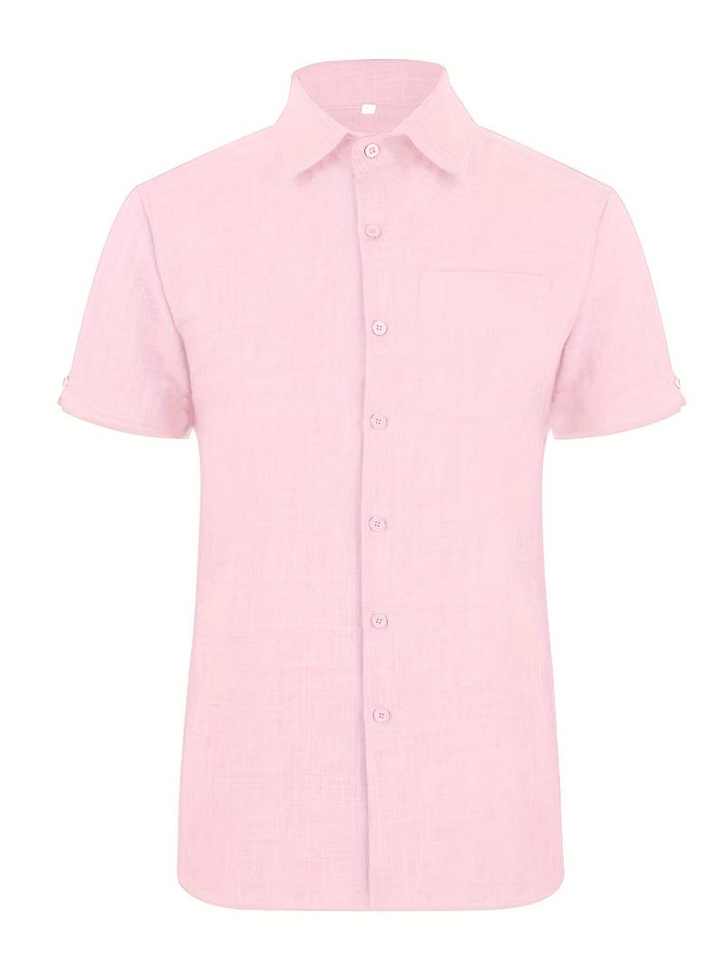 WW | Men's Classic Casual Button-Down Short Sleeve Shirt
