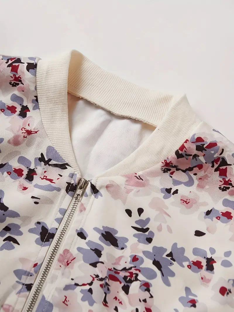 WW | Bomberjacke Mit Blumenmuster