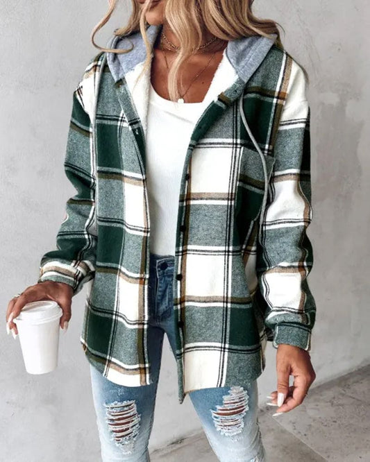 WW | Flannel Jacket - Oversized Fit - Cotton Blend - Casual Layering Essential