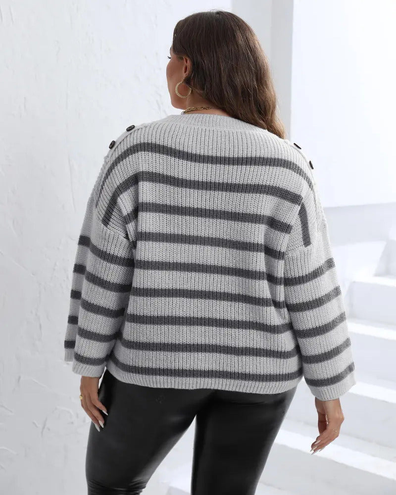 WW | Gestreifter Teardrop-Pullover