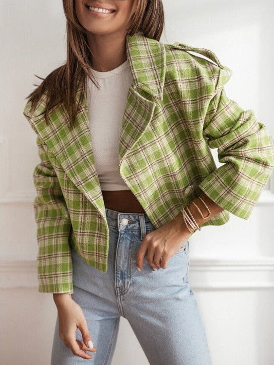 WW | Karierter Wollmantel