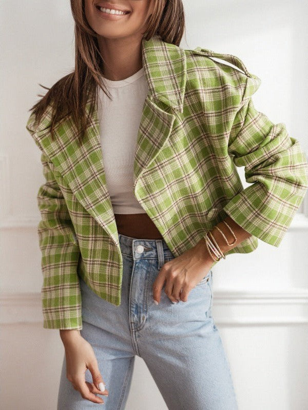 WW | Karierter Wollmantel